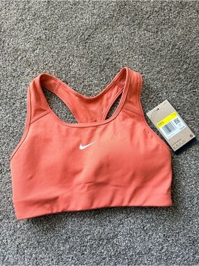 Nike Coral-Orange Racerback Sports Bra, NWT
